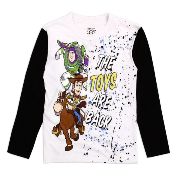 Disney Pixar Toy Story Boys Long Sleeve Top | Size 4-7 | Woody Buzz Graphic Tee - Picture 3 of 3
